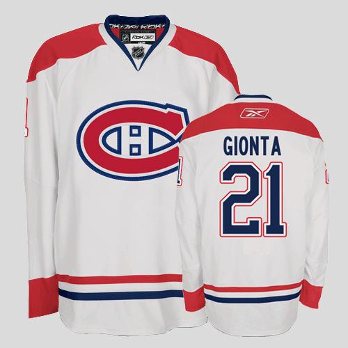 Canadiens #21 Brian Gionta Stitched  White Youth NHL Jersey