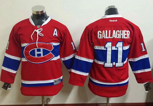 Canadiens #11 Brendan Gallagher Red Stitched Youth NHL Jersey