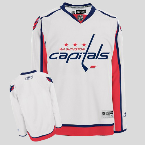 Capitals Blank Stitched White Youth NHL Jersey