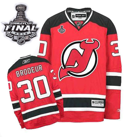 Devils #30 Martin Brodeur Red Home 2012 Stanley Cup Stitched Youth NHL Jersey