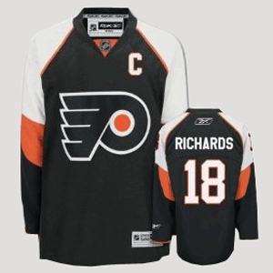 Flyers #18 Mike Richards Stitched Black Youth NHL Jersey