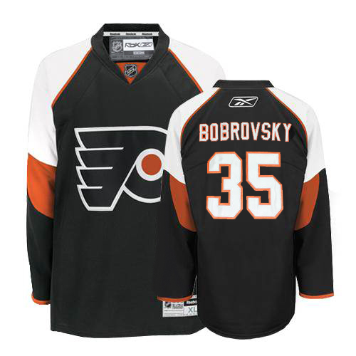 Flyers #35 Sergei Bobrovsky Stitched Black Youth NHL Jersey