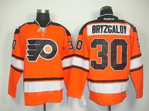 Flyers #30 Ilya Bryzgalov Orange Official 2012 Winter Classic Stitched Black Youth NHL Jersey