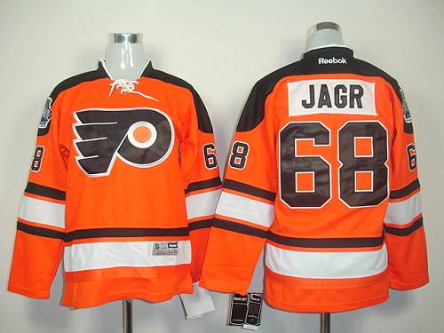 Flyers #68 Jaromir Jagr Orange Official 2012 Winter Classic Stitched Black Youth NHL Jersey