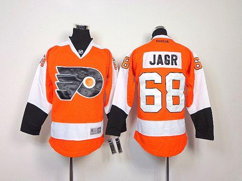 Flyers #68 Jaromir Jagr Orange Stitched Youth NHL Jersey