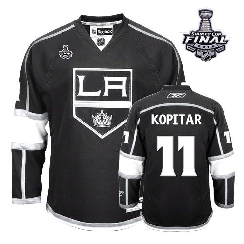 Kings #11 Anze Kopitar Black Home 2014 Stanley Cup Finals Stitched Youth NHL Jersey