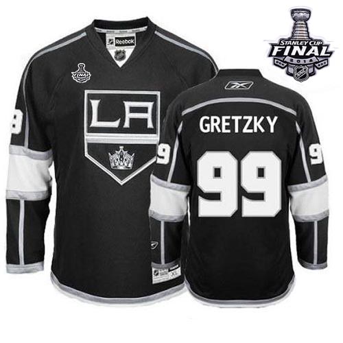 Kings #99 Wayne Gretzky Black CCM Throwback 2014 Stanley Cup Finals Stitched Youth NHL Jersey