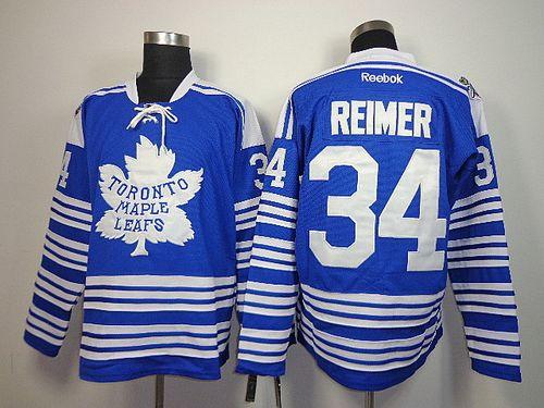 Maple Leafs #34 James Reimer Blue 2014 Winter Classic Stitched Youth NHL Jersey