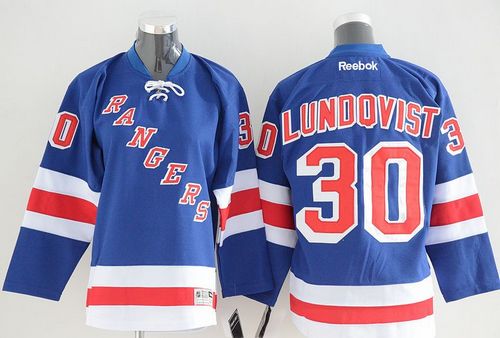 Rangers #30 Henrik Lundqvist Blue Home Youth Stitched NHL Jersey