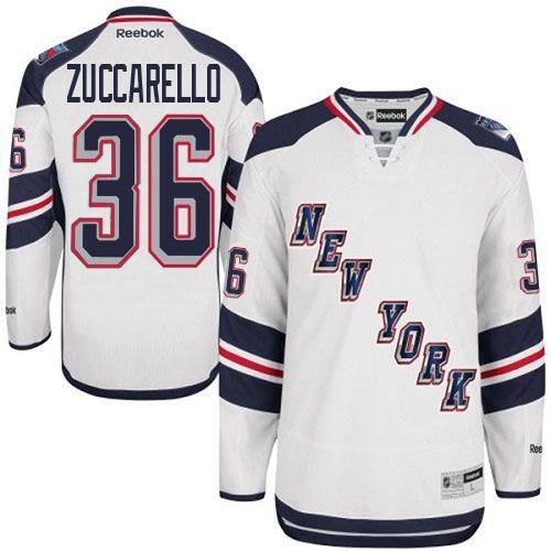 Rangers #36 Mats Zuccarello White 2014 Stadium Series Youth Stitched NHL Jersey