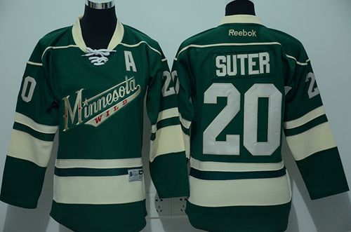 Wild #20 Ryan Suter Green Stitched Youth NHL Jersey