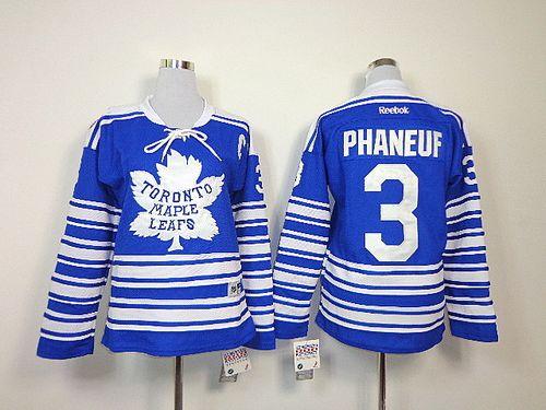 Maple Leafs #3 Dion Phaneuf Blue 2014 Winter Classic Women's Stitched NHL Jersey