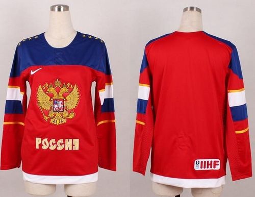 2014 Olympic Team Russia Blank Red Women's Stitched NHL Jersey
