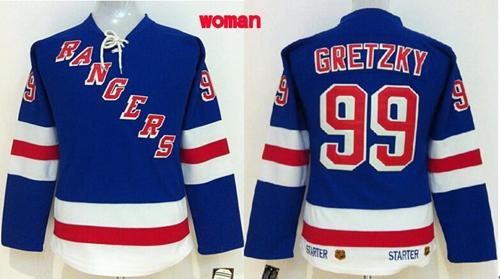 Rangers #99 Wayne Gretzky Blue Women's Home Stitched NHL Jersey