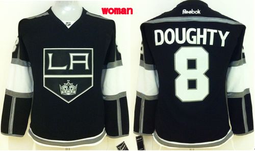 Kings #8 Drew Doughty Black Home Women's Stitched NHL Jersey