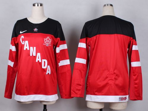 Olympic CA. Blank Red 100th Anniversary Women's Stitched NHL Jersey