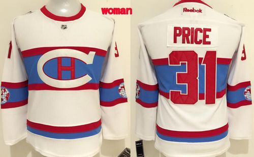 Canadiens #31 Carey Price White 2016 Winter Classic Women's Stitched NHL Jersey
