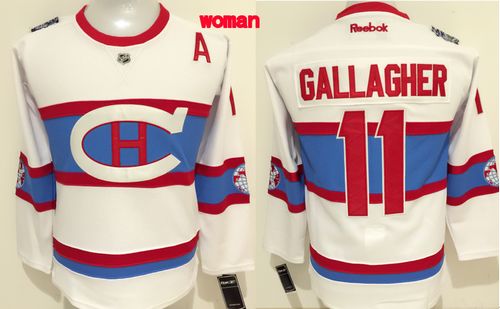 Canadiens #11 Brendan Gallagher White 2016 Winter Classic Women's Stitched NHL Jersey