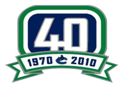 Stitched NHL Vancouver Canucks 40th Anniversary Jersey Patch