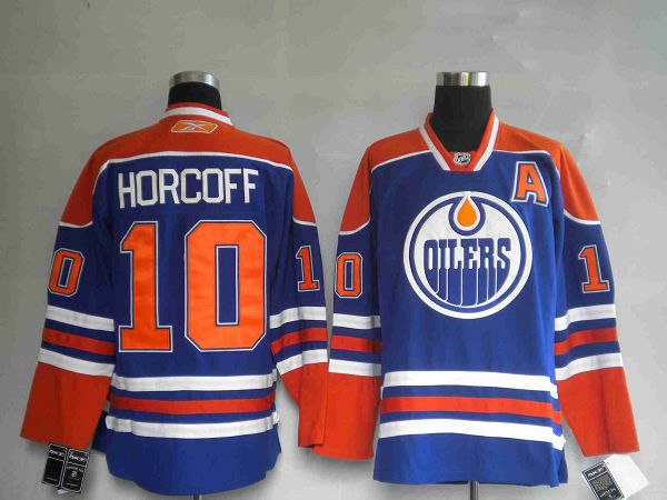 Oilers #10 Shawn Horcoff Stitched Light Blue NHL Jersey