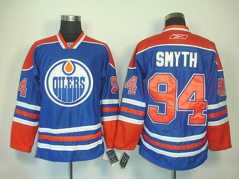 Oilers #94 Ryan Smyth Ligtht Blue Stitched NHL Jersey