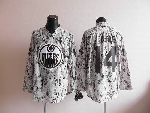 Oilers #14 Jordan Eberle Camouflage Stitched NHL Jersey