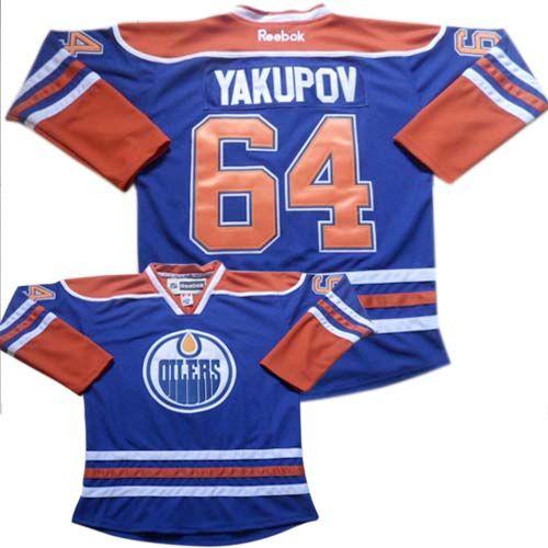 Oilers #64 Nail Yakupov Light Blue Stitched NHL Jersey