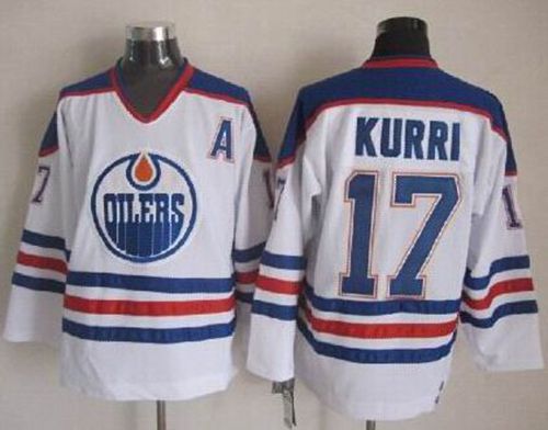 Oilers #17 Jari Kurri White CCM Throwback Stitched NHL Jersey