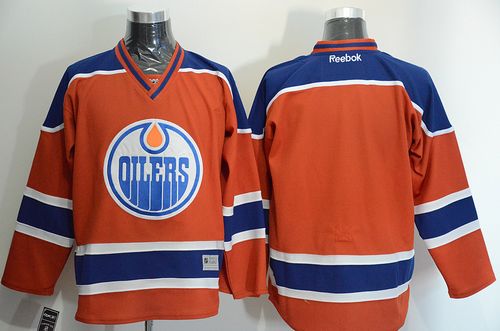 Oilers Blank Orange Stitched NHL Jersey
