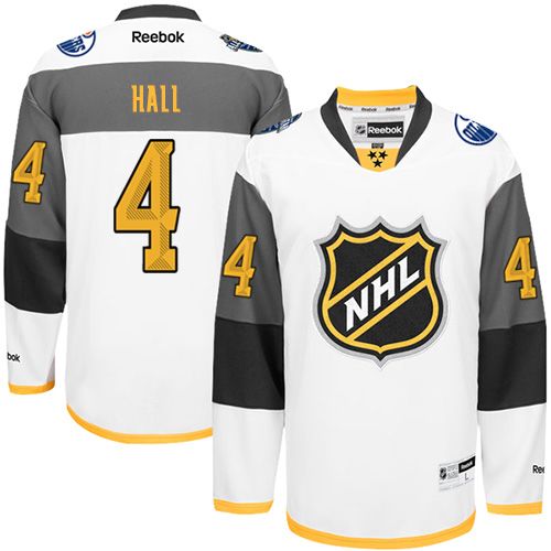 Oilers #4 Taylor Hall White 2016 All Star Stitched NHL Jersey