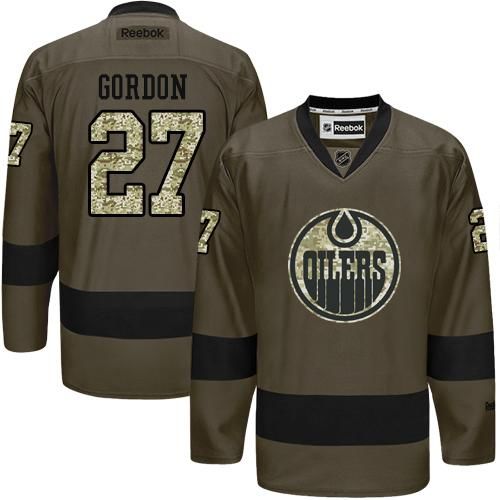 Oilers #27 Boyd Gordon Green Salute to Service Stitched NHL Jersey