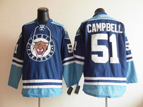Panthers #51 Brian Campbell Blue Third Stitched NHL Jersey