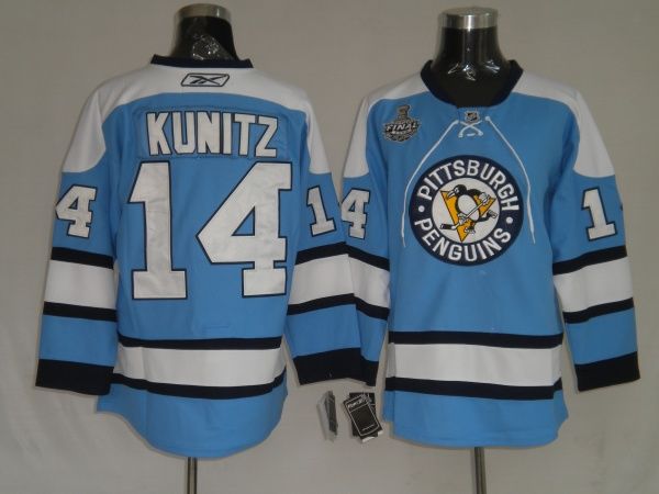Penguins #14 Chris Kunitz Stitched Blue NHL Jersey