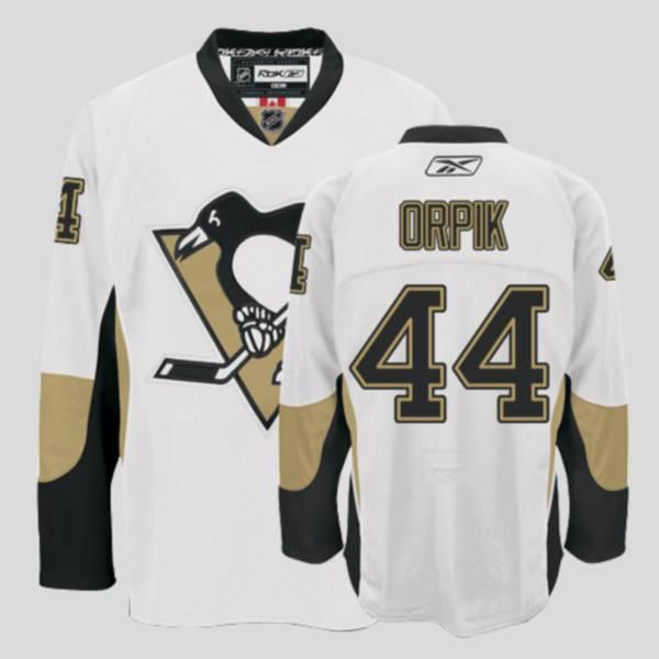 Penguins #44 Orpik White Stitched NHL Jersey