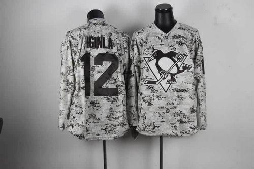 Penguins #12 Jarome Iginla Camo Stitched NHL Jersey