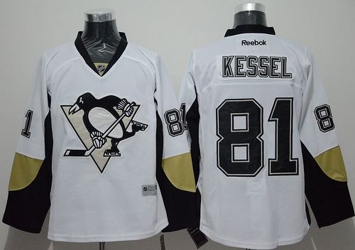 Penguins #81 Phil Kessel White Away Stitched NHL Jersey