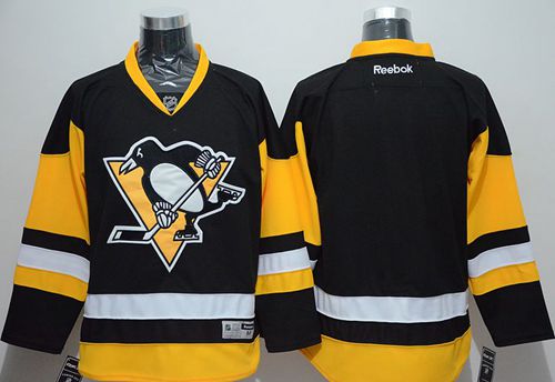 Penguins Blank Black Alternate Stitched NHL Jersey