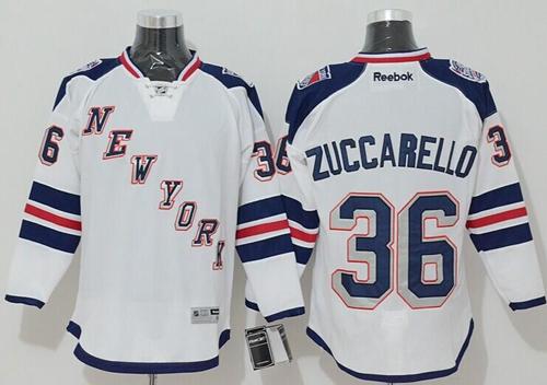 Rangers #36 Mats Zuccarello White 2014 Stadium Series Stitched NHL Jersey