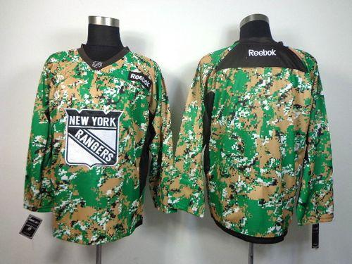 Rangers Blank Camo Veterans Day Practice Stitched NHL Jersey