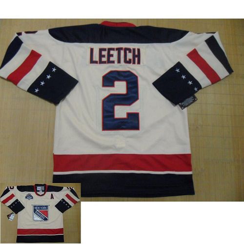 Rangers #2 Brian Leetch White Stitched 2012 Winter Classic NHL Jersey