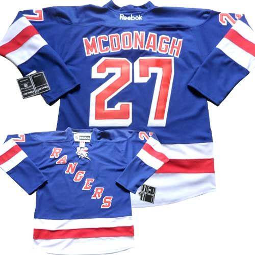 Rangers #27 Ryan McDonagh Blue Home Stitched NHL Jersey