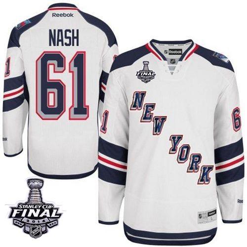 Rangers #61 Rick Nash White 2014 Stadium Series With Stanley Cup Finals Stitched NHL Jersey