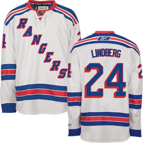 Rangers #24 Oscar Lindberg White Stitched NHL Jersey