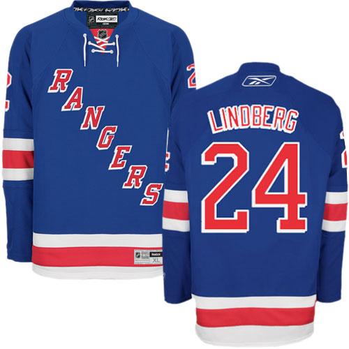 Rangers #24 Oscar Lindberg Blue Stitched NHL Jersey