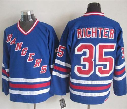 Rangers #35 Mike Richter Blue CCM Heroes of Hockey Alumni Stitched NHL Jersey