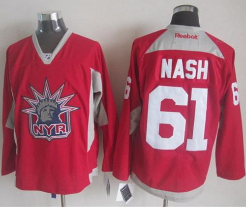 Rangers #61 Rick Nash Red Statue of Liberty Practice Stitched NHL Jersey