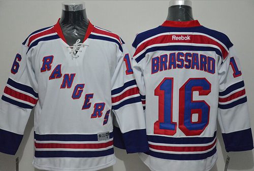 Rangers #16 Derick Brassard White Stitched NHL Jersey
