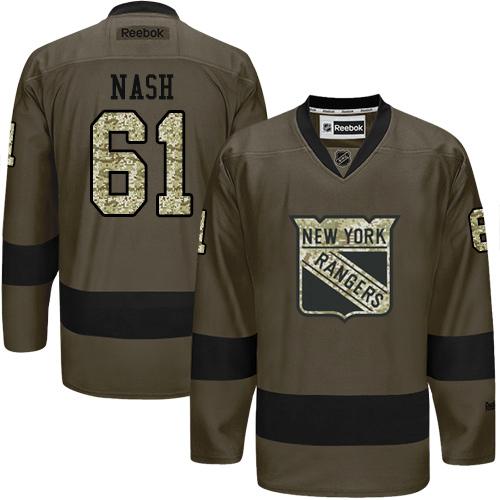 Rangers #61 Rick Nash Green Salute to Service Stitched NHL Jersey