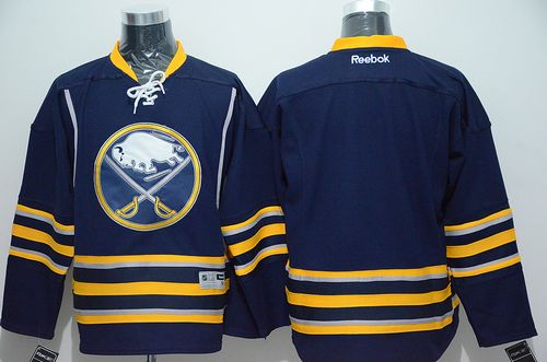 Sabres Blank Navy Blue Stitched NHL Jersey