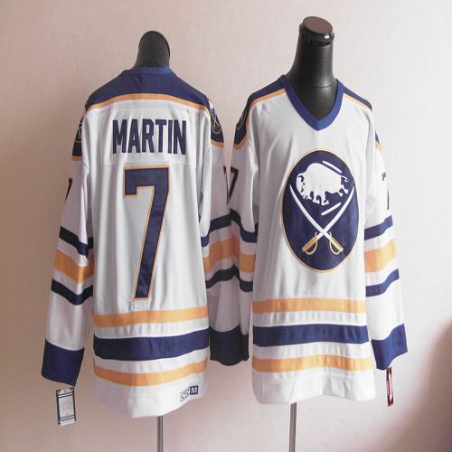 CCM Throwback Sabres #7 Martin White Stitched NHL Jersey